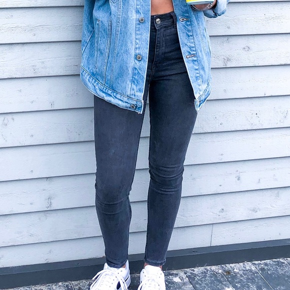 zara woman super high rise charcoal skinny jeans - Picture 1 of 1